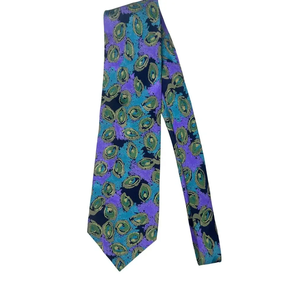 Vintage Riccardo Santostefano 100% Silk Tie Made in Italy preppycore old money‎